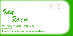 ida rein business card